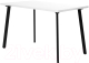 Обеденный стол Millwood Шанхай 120x70x75 (белый/металл черный) - 