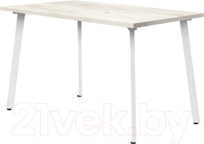 Обеденный стол Millwood Шанхай 120x70x75 (дуб белый Craft/металл белый)