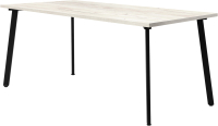 Обеденный стол Millwood Шанхай 160x80x75 (дуб белый Craft/металл черный) - 