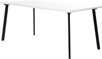 Обеденный стол Millwood Шанхай 160x80x75 (белый/металл черный) - 