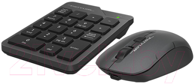 Мышь+цифровая клавиатура A4Tech Fstyler FG1600C Air (серый/черный)