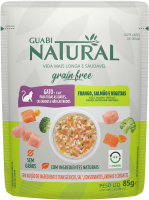 Влажный корм для кошек Guabi Natural Для взрослых кошек с курицей, лососем и овощами (85г) - 