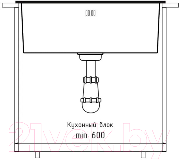 Мойка кухонная GranFest GF-6045