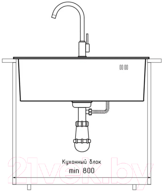 Мойка кухонная GranFest GF-6545