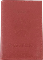 Обложка на паспорт Poshete 604-118LG-RED (красный) - 