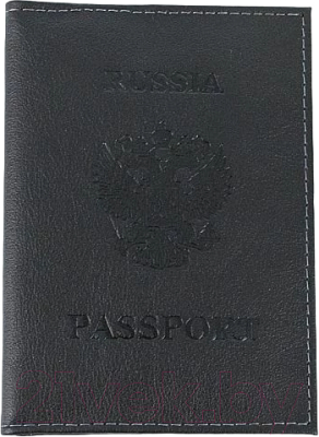 Обложка на паспорт Poshete 604-118LG-BLK (черный)