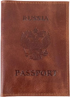 Обложка на паспорт Poshete 604-118JL-BRW (коричневый) - 