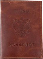 Обложка на паспорт Poshete 604-117JL-BRW (коричневый) - 