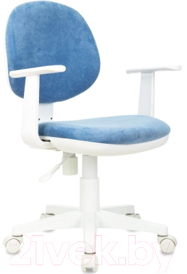 Кресло детское Бюрократ CH-W 356AXSN (голубой Velvet 86/белый)
