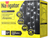 Светодиодная бахрома Navigator NGF-I02-100CW-8-3.5m-230-TR-IP44 (61844) - 