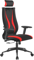 Кресло геймерское Metta ErgoLife Sit 10 B2-170D Mesh T + UMF SY271 + EcoLeather Extra (черный/красный) - 