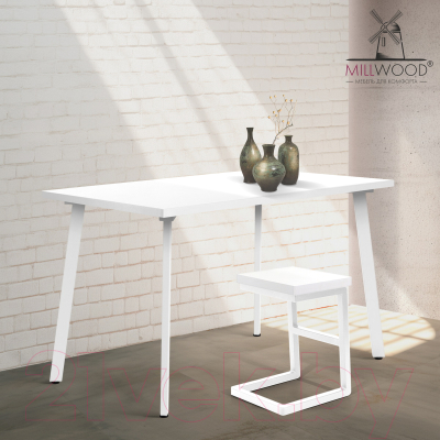 Обеденный стол Millwood Шанхай 120x70x75 (белый/металл белый)