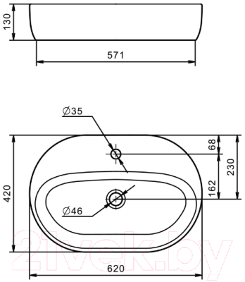 Тумба с умывальником Акватон Мишель 80 (1A2568K1MIDR0)