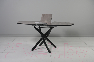 Обеденный стол Мир стульев №31 1200x80/30 (бронзовый каспий/черный муар)