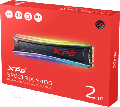 SSD диск A-data XPG Spectrix S40G RGB 2TB (AS40G-2TT-C)