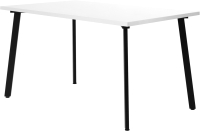 Обеденный стол Millwood Шанхай 130x80x75 (белый/металл черный) - 