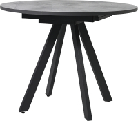 Обеденный стол Мир стульев Саен 27 100x100/30 (графит/мрамор марквина синий) - 