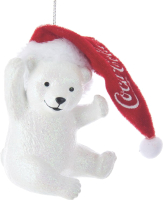 Елочная игрушка Kurt S. Adler Полярный мишка в шапке Coca-Cola / CC1173 - 