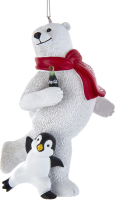 Елочная игрушка Kurt S. Adler Полярный медведь Coca-Cola с пингвином / CC2211_1 - 