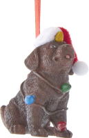 Елочная игрушка Kurt S. Adler Шоколадный щенок с гирляндой / D4140_2 - 