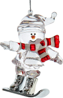 Елочная игрушка Kurt S. Adler Снеговик в шарфе на лыжах / D4244_1 - 