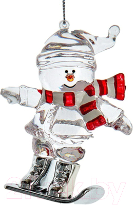 Елочная игрушка Kurt S. Adler Снеговик в шарфе на лыжах / D4244_1