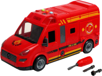 Игрушка-конструктор Sima-Land Пожарный фургон YW8088B / 9545771 (50эл) - 