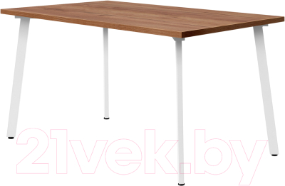 Обеденный стол Millwood Шанхай 130x80x75 (дуб табачный Craft/металл белый)