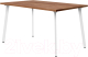 Обеденный стол Millwood Шанхай 130x80x75 (дуб табачный Craft/металл белый) - 