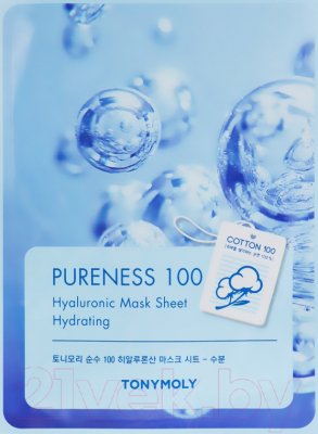 

Маска для лица тканевая Tony Moly, Pureness 100 Hyaluronic Acid Mask Sheet