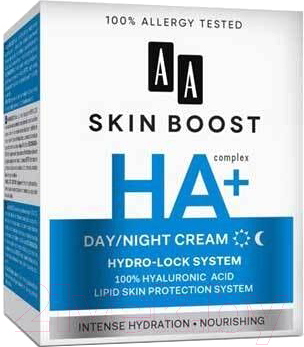 Крем для лица AA Skin Boost HA+ день-ночь интенсивное увлажнение и питание (50мл)