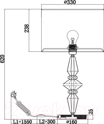 Прикроватная лампа Maytoni Monte Carlo DIA091TL-01BZ