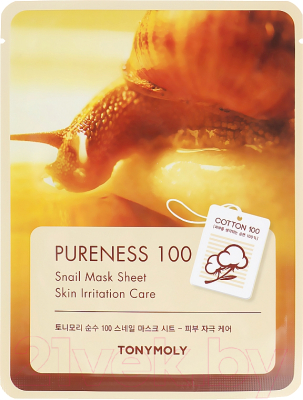 Маска для лица тканевая Tony Moly Pureness 100 Snail Mask Sheet (21мл)