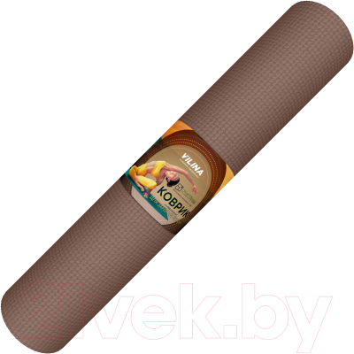 Коврик для йоги и фитнеса Вилина 7015 (61x173, коричневый)