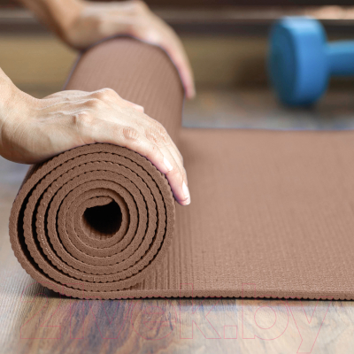 Коврик для йоги и фитнеса Вилина 7015 (61x173, коричневый)