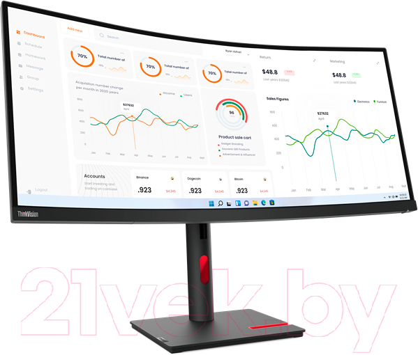 Монитор Lenovo ThinkVision T34w-30 (63D4GAT1EU)