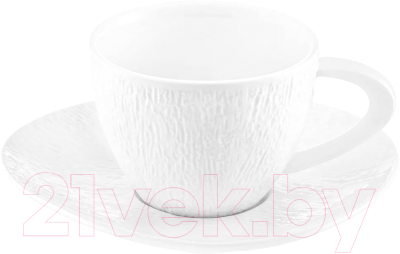 Чашка с блюдцем Elan Gallery Арбер / 510060 (2пр, белый)