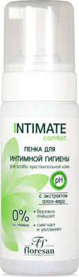 Пенка для интимной гигиены Floresan Intimate с экстрактом чистотела и алоэ вера для всей семьи (150мл)