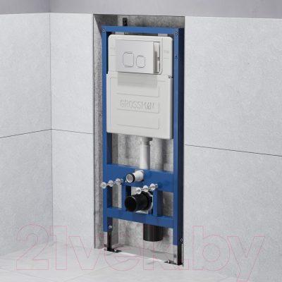 Унитаз подвесной с инсталляцией Grossman GR-4411SWS+900.K31.01.000+700.K31.01.100.100