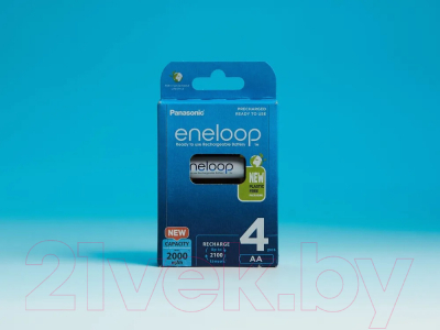 Изображение товара Комплект аккумуляторов Panasonic Eneloop AA 2000 / BK-3MCDE/4BE (4шт)