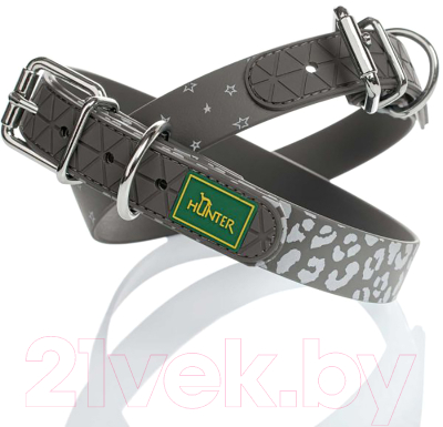 Ошейник HUNTER Collar Convenience Refl / 69131 (60/L, серый/звезды)