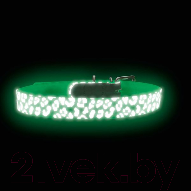 Ошейник HUNTER Collar Convenience Refl Glow / 69163 (55/M-L, леопард) — фото 4
