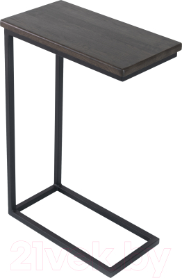 Приставной столик Stal-Massiv 1642-46 (черный/дуб мореный)