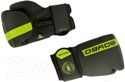 Боксерские перчатки BoyBo Fusion BG-092 (8oz, серо-зеленый)