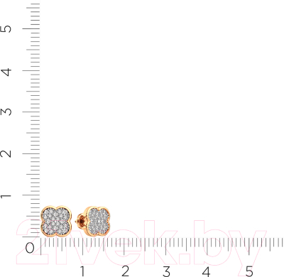 Серьги из розового золота ZORKA 3D00425.14K.R.ZZ (с бриллиантами)