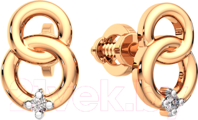 Серьги из розового золота ZORKA 3D00279.14K.R (с бриллиантами)