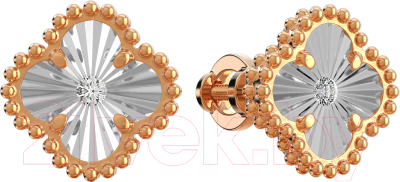 Серьги из комбинированного золота ZORKA 3D00160.14K.B (с бриллиантами)