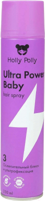 Лак для укладки волос Holly Polly Ultra Power Baby Ослепительный блеск и ультрафиксация (250мл)