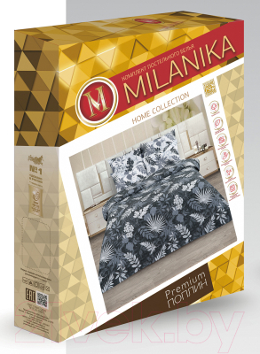 Комплект постельного белья Milanika Икебана 1.5сп (поплин)