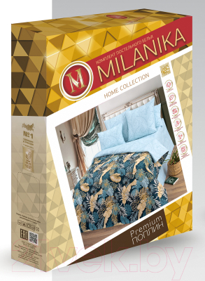 Комплект постельного белья Milanika Экзотика семейный (поплин)